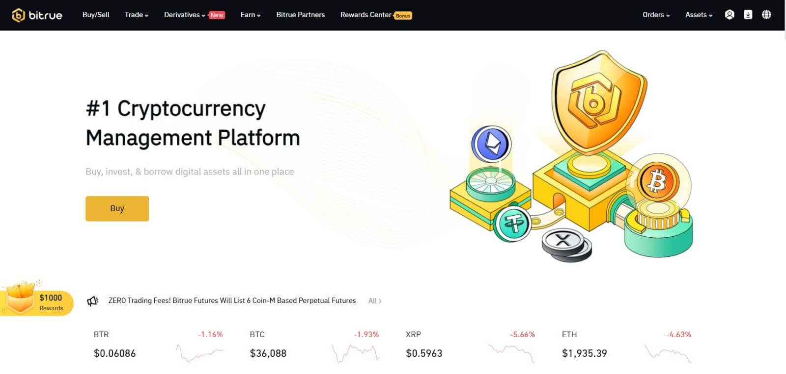 Bitrue Gift Package Bonus - 1000 USDT